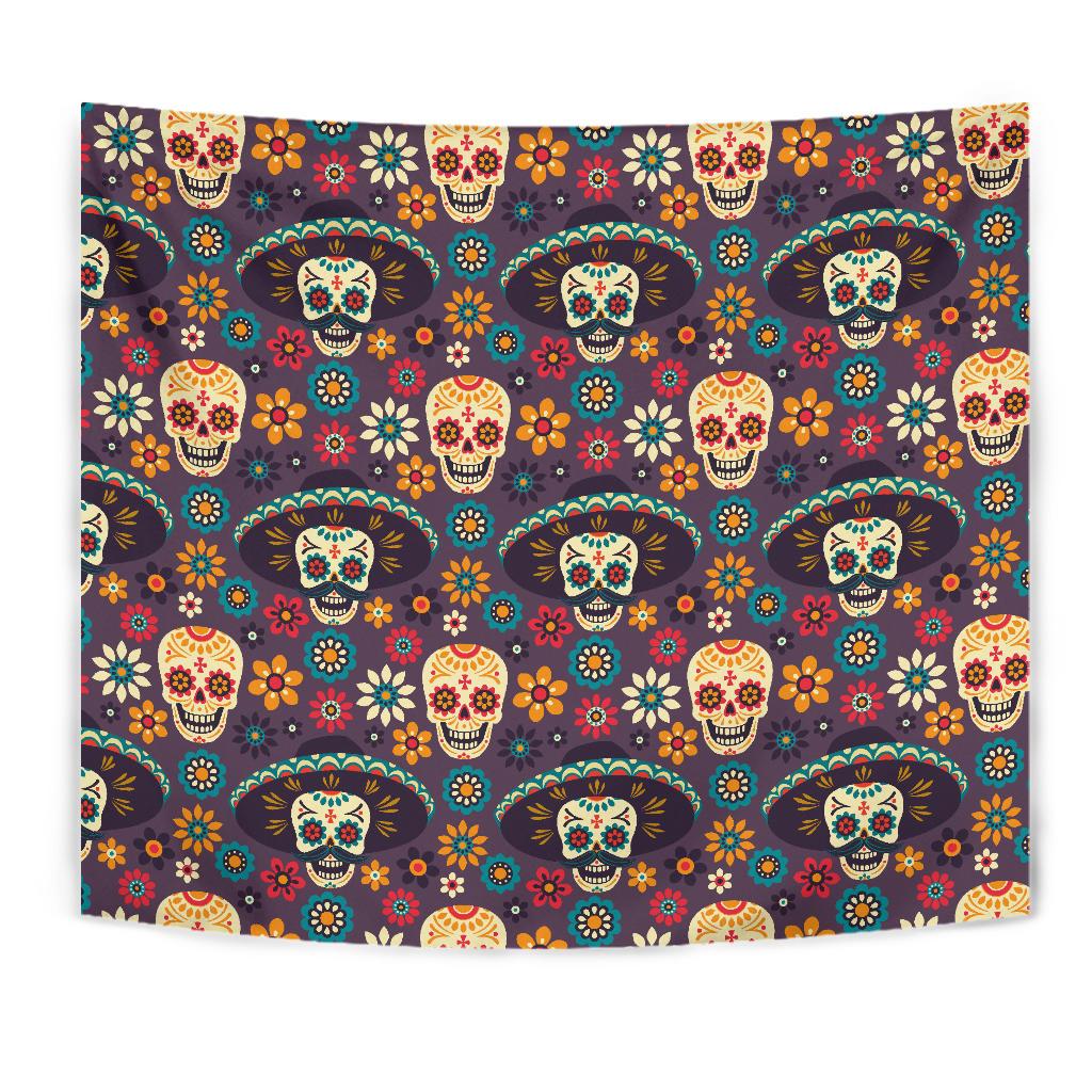 sugar skull Maxican Pattern Tapestry