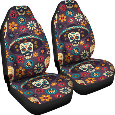 Sugar Skull Maxican Pattern Universal Fit Car Seat Covers