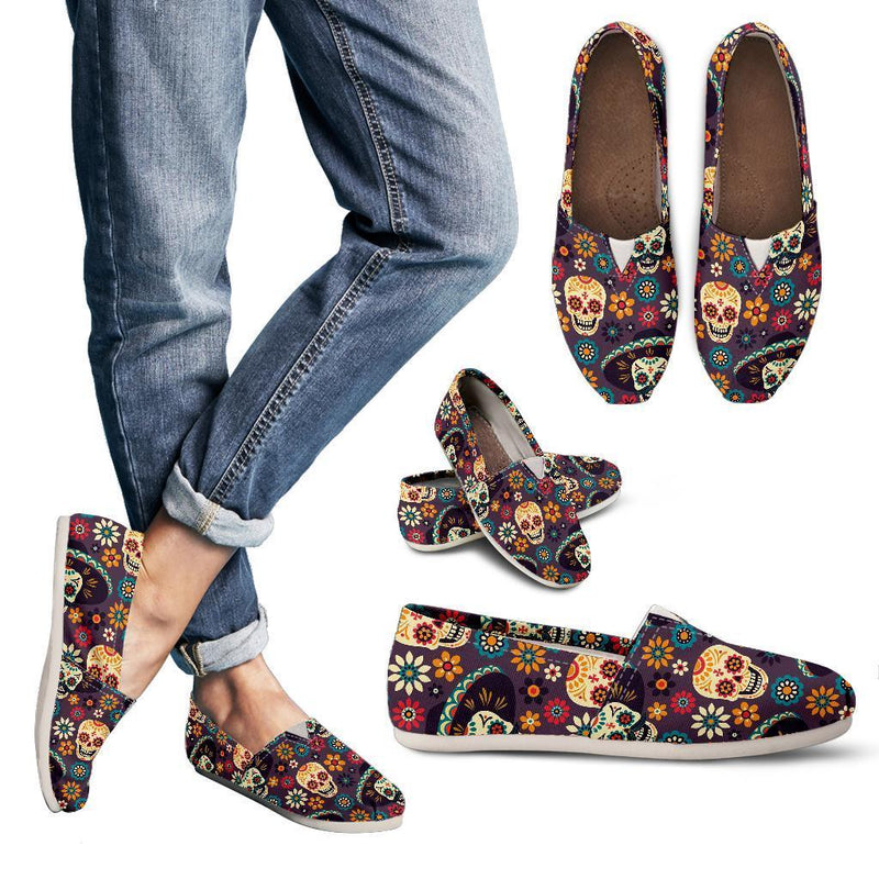 sugar skull Maxican Pattern Women Casual Shoes-JorJune.com