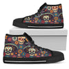 Sugar Skull Maxican Pattern Women High Top Shoes