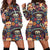 Sugar Skull Maxican Pattern Women Hoodie Dress