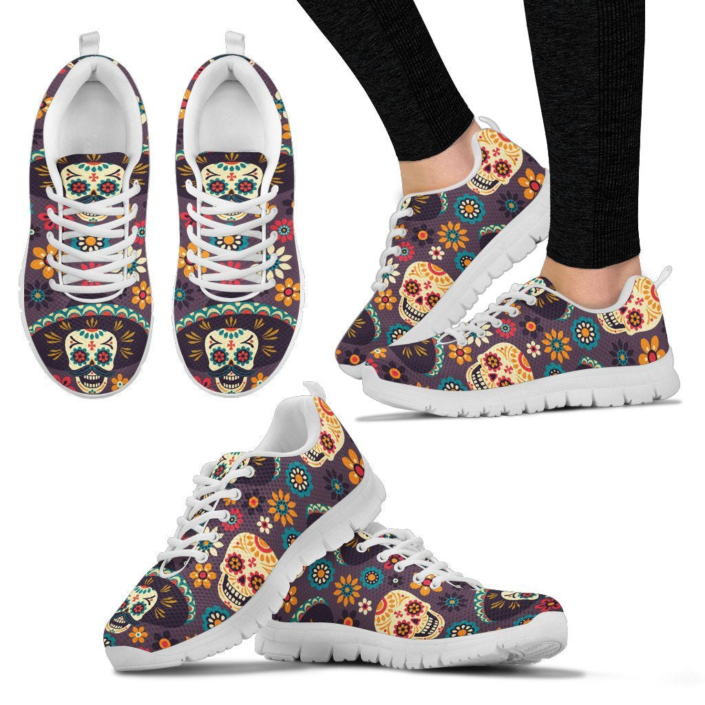 sugar skull Maxican Pattern Women Sneakers