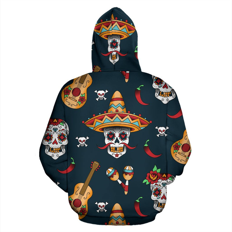 sugar skull Mexican All Over Print Hoodie