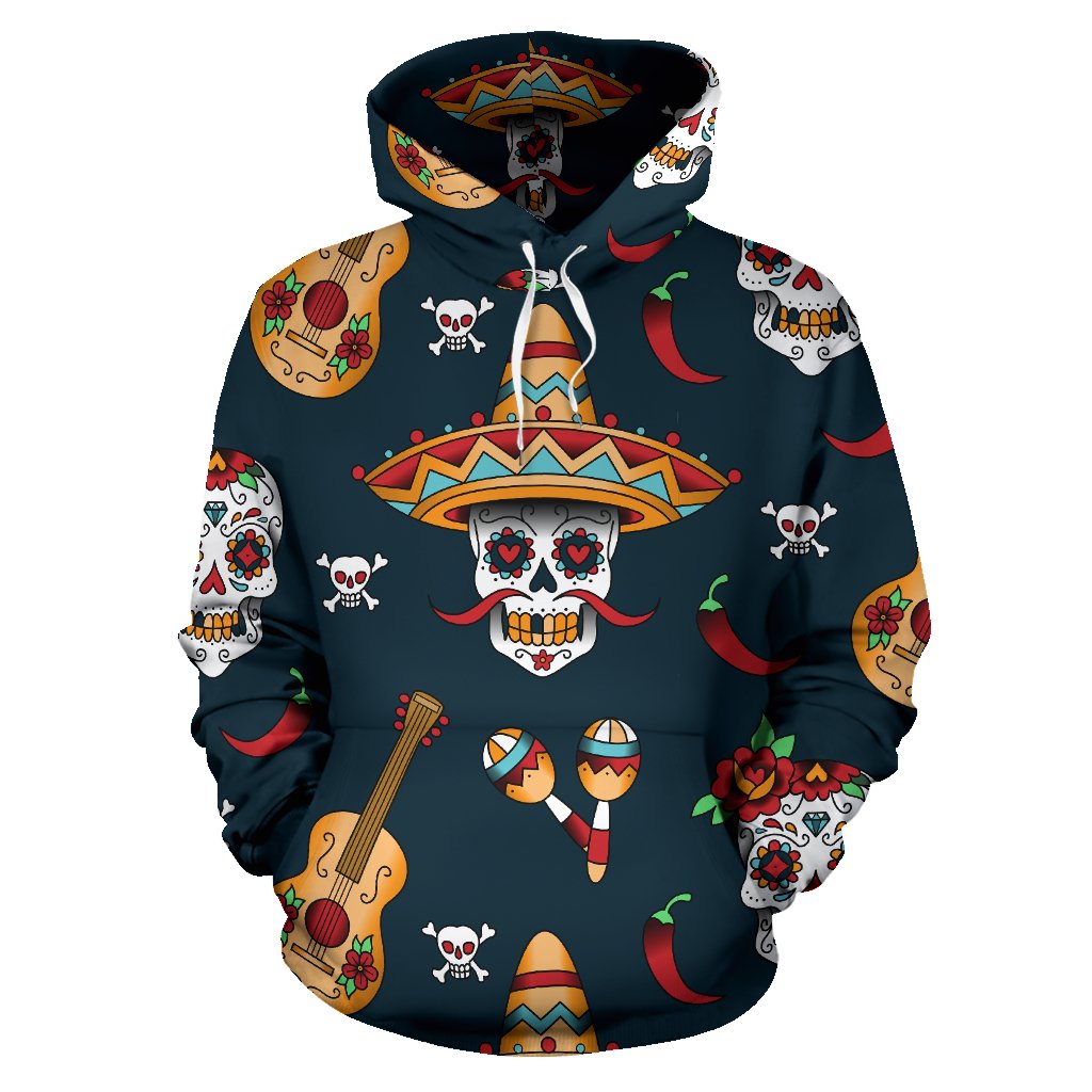 sugar skull Mexican All Over Print Hoodie