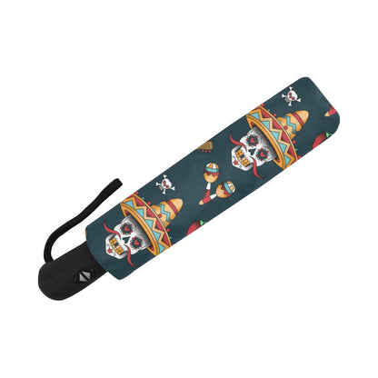 sugar skull Mexican Automatic Foldable Umbrella