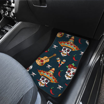 Sugar Skull Mexican Car Floor Mats