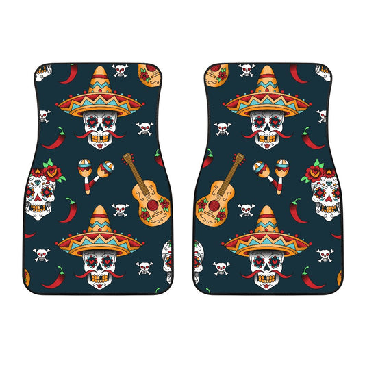Sugar Skull Mexican Car Floor Mats