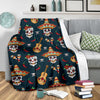 Sugar Skull Mexican Fleece Blanket