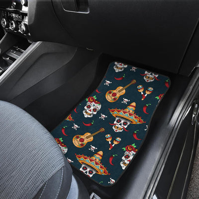 sugar skull Mexican Front and Back Car Floor Mats