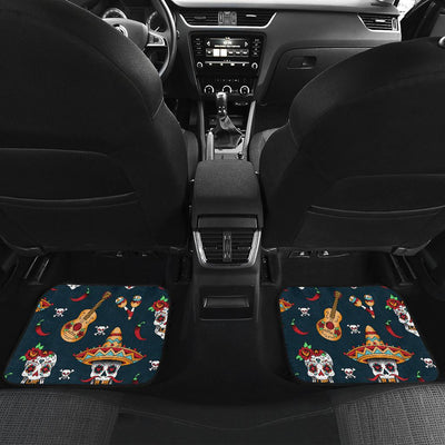 sugar skull Mexican Front and Back Car Floor Mats