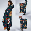 sugar skull Mexican Hooded Blanket-JORJUNE.COM