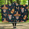sugar skull Mexican Hooded Blanket-JORJUNE.COM