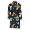 Sugar Skull Mexican Men Bath Robe