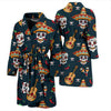 Sugar Skull Mexican Men Bath Robe