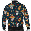 Sugar Skull Mexican Men Casual Bomber Jacket