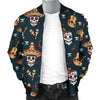 Sugar Skull Mexican Men Casual Bomber Jacket