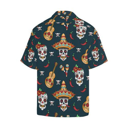 sugar skull Mexican Men Hawaiian Shirt