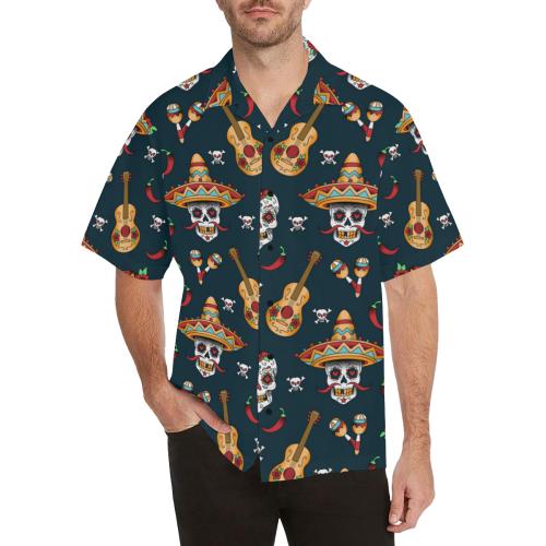 sugar skull Mexican Men Hawaiian Shirt