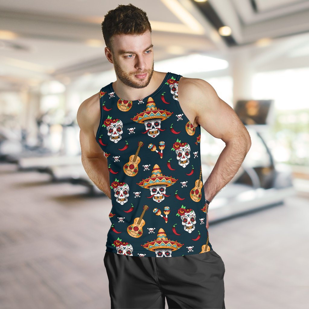 sugar skull Mexican Men Tank Top