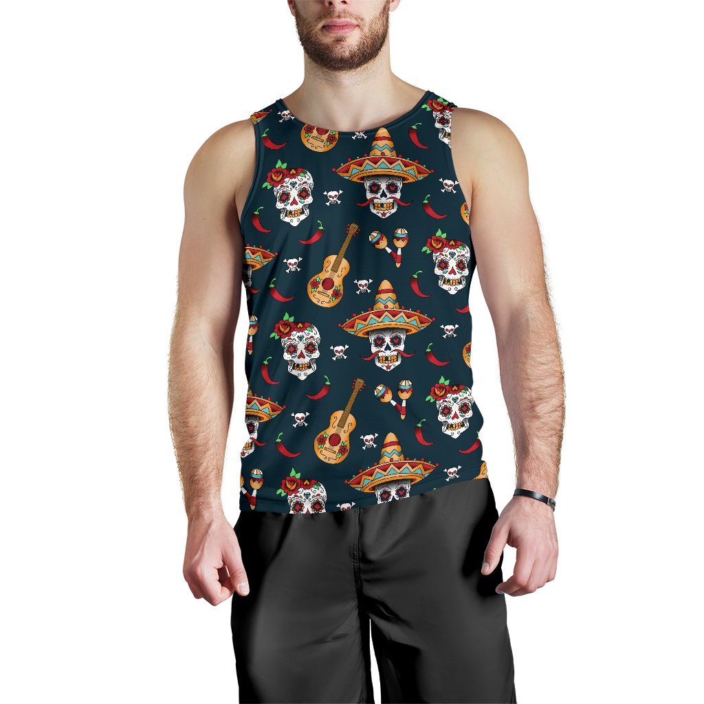 sugar skull Mexican Men Tank Top