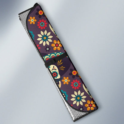 Sugar Skull Mexican Pattern Car Sun Shade-JorJune