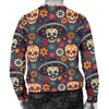 Sugar Skull Mexican Pattern Men Crewneck Sweatshirt