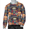 Sugar Skull Mexican Pattern Men Crewneck Sweatshirt