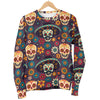 Sugar Skull Mexican Pattern Men Crewneck Sweatshirt