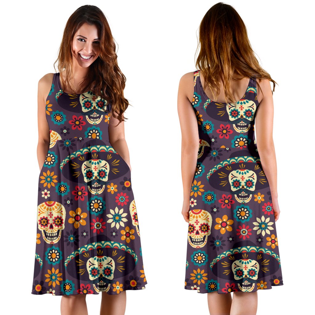Sugar Skull Mexican Floral Women's Joggers
