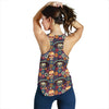 Sugar Skull Mexican Pattern Women Racerback Tank Top