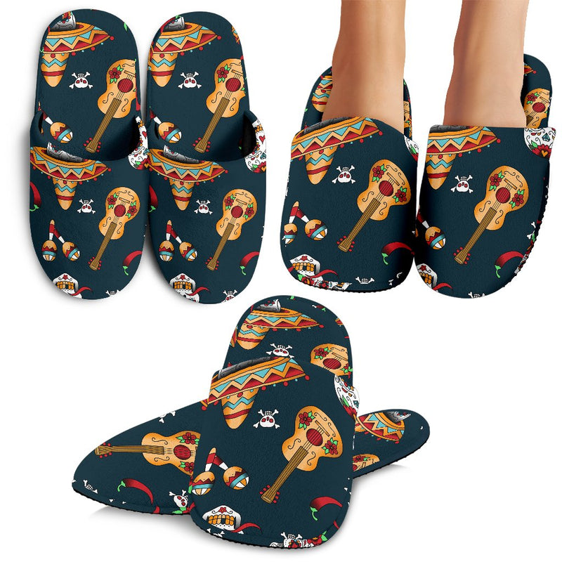 Sugar Skull Mexican Slippers