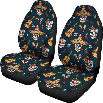 Sugar Skull Mexican Universal Fit Car Seat Covers