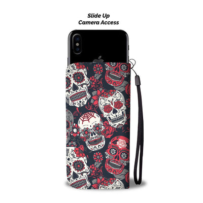 Sugar Skull Mexican Wallet Phone Case