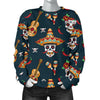 Sugar Skull Mexican Women Crewneck Sweatshirt