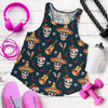 Sugar Skull Mexican Women Racerback Tank Top