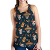 Sugar Skull Mexican Women Racerback Tank Top