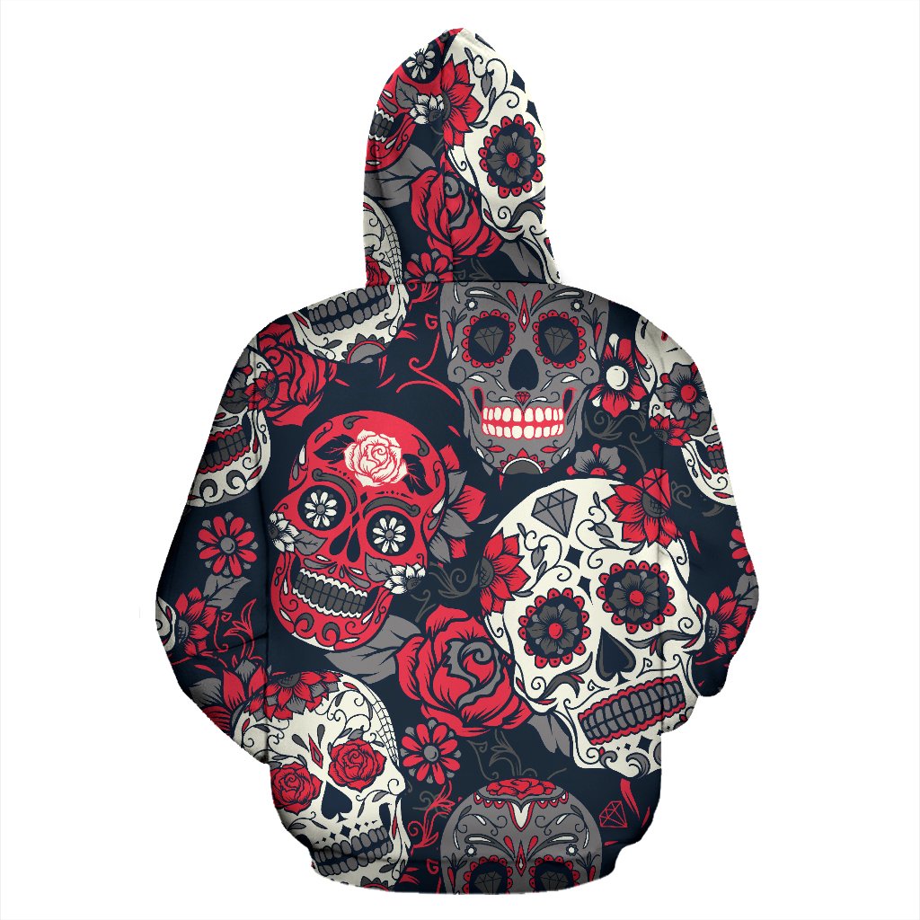sugar skull Pattern All Over Print Hoodie