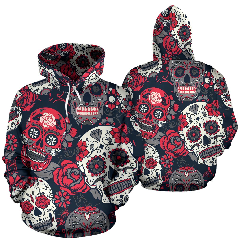 sugar skull Pattern All Over Print Hoodie