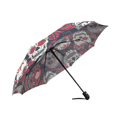 sugar skull Pattern Automatic Foldable Umbrella