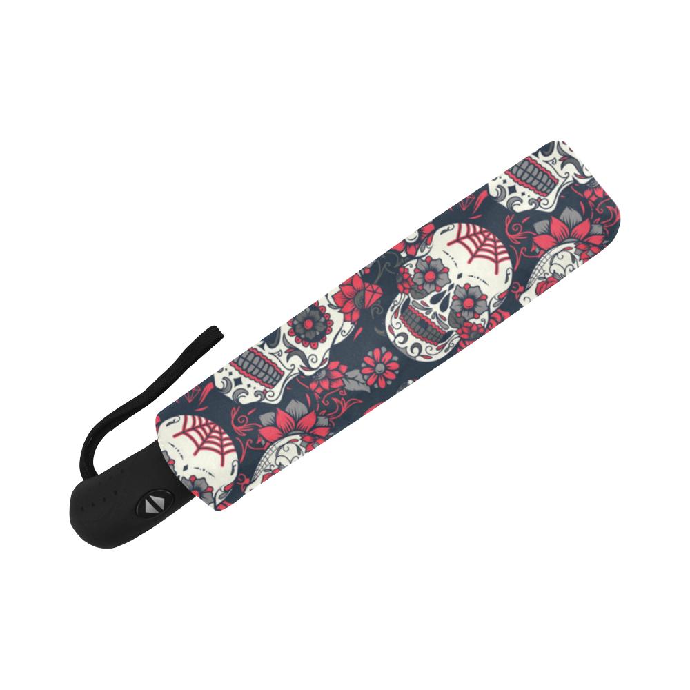 sugar skull Pattern Automatic Foldable Umbrella