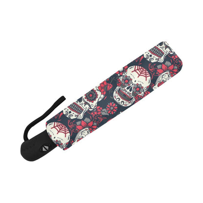 sugar skull Pattern Automatic Foldable Umbrella