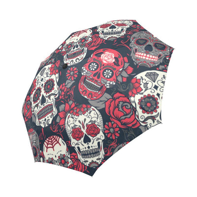 sugar skull Pattern Automatic Foldable Umbrella