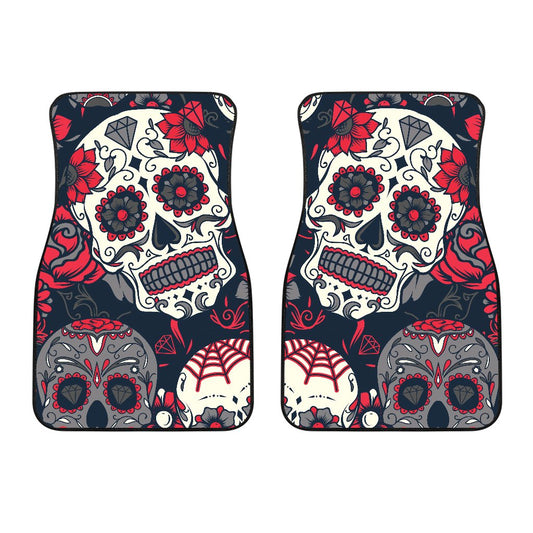 Sugar Skull Pattern Car Floor Mats