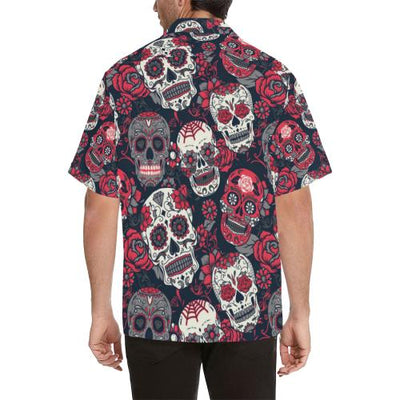 sugar skull Pattern Men Hawaiian Shirt
