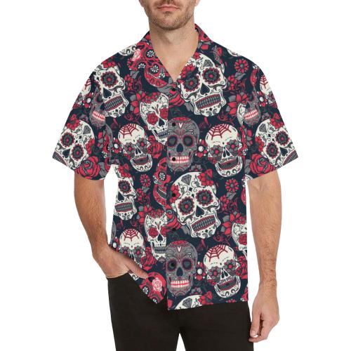 sugar skull Pattern Men Hawaiian Shirt