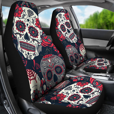 Sugar Skull Pattern Universal Fit Car Seat Covers
