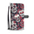 Sugar Skull Pattern Wallet Phone Case