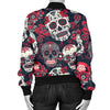 Sugar Skull Pattern Women Casual Bomber Jacket