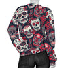 Sugar Skull Pattern Women Crewneck Sweatshirt