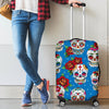 Sugar Skull Rose Pattern Luggage Cover Protector